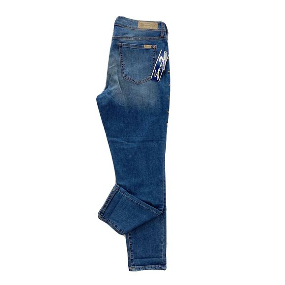 Seven 7 For All Mankind Girlfriend Jeans Women's 12 Blue Distressed Denim - Picture 2 of 16